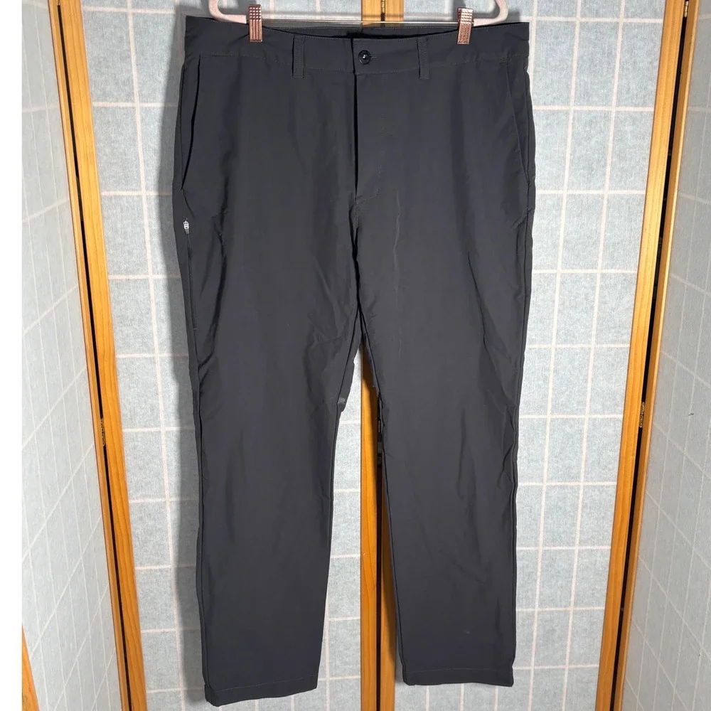 The North Face Mens Pants Sz 38 Flat Front Straight‎ Leg Charcoal Outdoor Hike